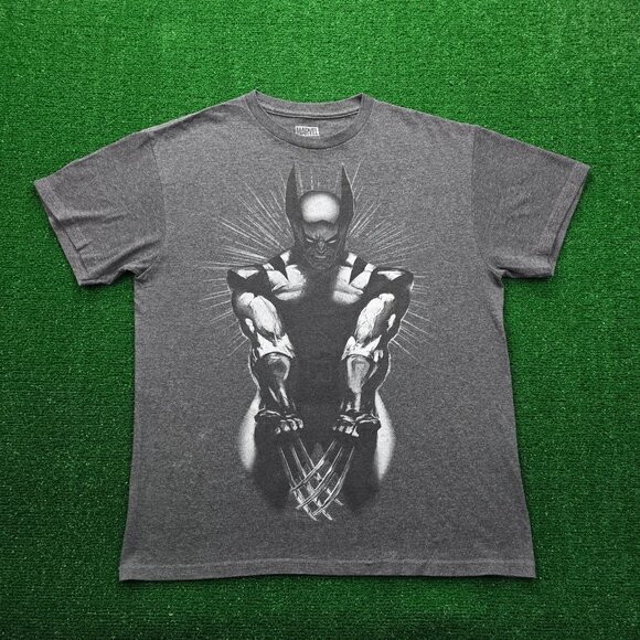 Marvel Wolverine Tshirt Mens Medium/Large Gray Short Sleeve Claws Mutant X-Men - Picture 1 of 6
